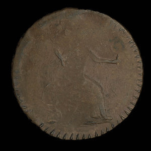 Canada, unknown, 1/2 penny : 1838