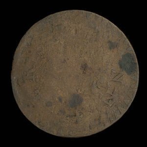 Canada, unknown, 1/2 penny : 1838