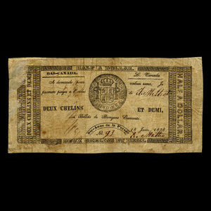 Canada, E. Mathe, 2 1/2 chelings : January 18, 1838