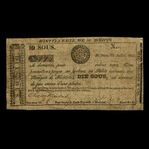 Canada, Wfd. Nelson & Co., 10 sous : July 22, 1837