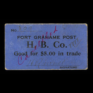 Canada, Hudson's Bay Company, 5 dollars : 1927