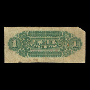 Canada, Peoples Bank of New Brunswick, 1 dollar : January 2, 1874