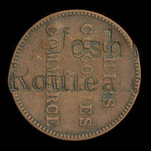 Canada, unknown, 1/2 penny : 1835