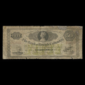 Canada, Bank of British Columbia, 50 dollars : June 1, 1879