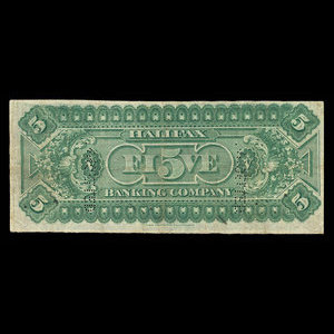 Canada, Halifax Banking Company, 5 dollars : October 1, 1880