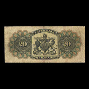 Canada, Royal Bank of Canada, 20 dollars : January 2, 1901