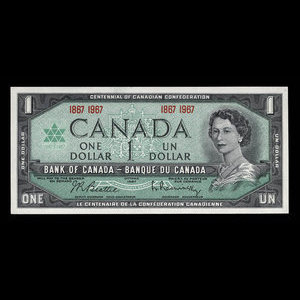 Canada, Bank of Canada, 1 dollar : 1967