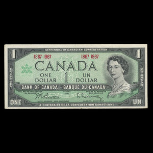 Canada, Bank of Canada, 1 dollar : 1967