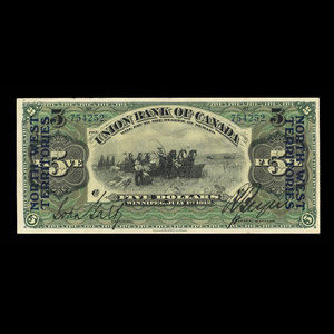 Canada, Union Bank of Canada (The), 5 dollars : July 1, 1912