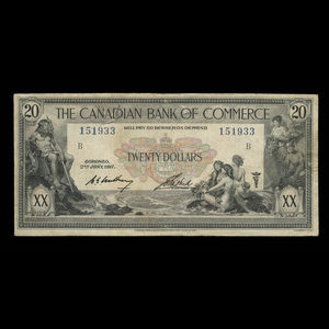 Canada, Canadian Bank of Commerce, 20 dollars : January 2, 1917