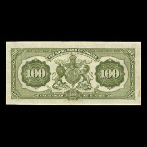 Canada, Royal Bank of Canada, 100 dollars : January 3, 1927