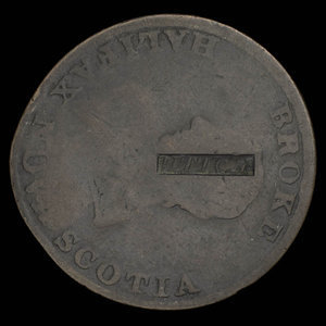 Canada, unknown, 1/2 penny : 1814