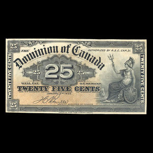 Canada, Dominion of Canada, 25 cents : January 2, 1900