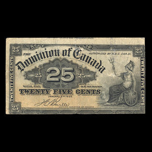 Canada, Dominion of Canada, 25 cents : January 2, 1900