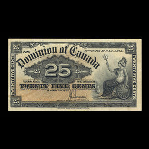 Canada, Dominion of Canada, 25 cents : January 2, 1900