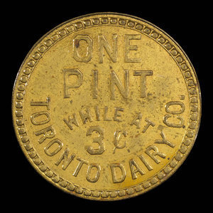 Canada, Toronto Dairy Co., 1 pint, milk : 1895