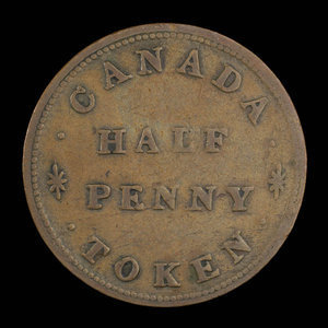 Canada, unknown, 1/2 penny : 1831