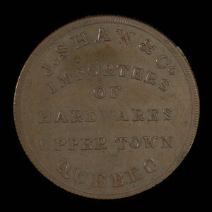 Canada, J. Shaw & Co., 1/2 penny : 1838