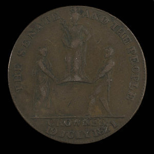 Great Britain, unknown, 1/2 penny : 1821