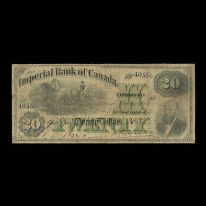 Canada, Imperial Bank of Canada, 20 dollars : May 1, 1906