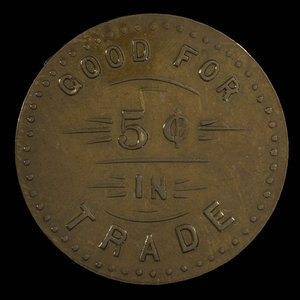 Canada, Gédéon Normandin (G.N.), 5 cents : 1895