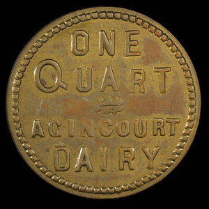 Canada, Agincourt Dairy, 1 quart, milk : 1895