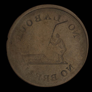 Canada, unknown, 1/2 penny : 1837