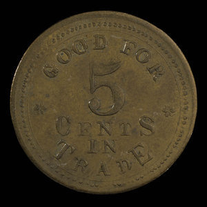 Canada, François Sylvestre (F.S.), 5 cents : 1895