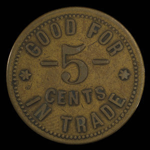 Canada, Gédéon Normandin (G.N.), 5 cents : 1895