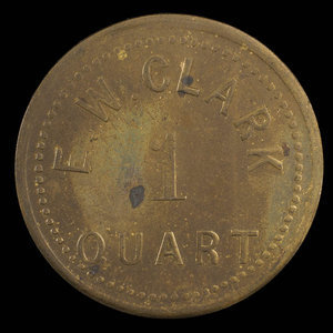 Canada, E.W. Clark, 1 quart, milk : 1892