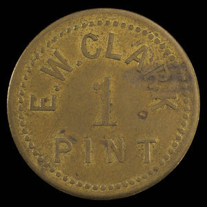 Canada, E.W. Clark, 1 pint, milk : 1892