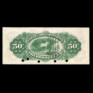 Canada, Eastern Townships Bank, 50 dollars : July 1, 1874