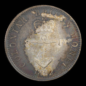 Great Britain, George IV, 1/4 dollar : 1822