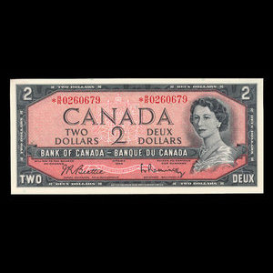 Canada, Bank of Canada, 2 dollars : 1954