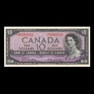 Canada, Bank of Canada, 10 dollars : 1954