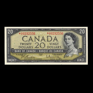 Canada, Bank of Canada, 20 dollars : 1954