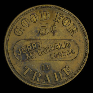 Canada, Jerry McDonald, 5 cents : 1895