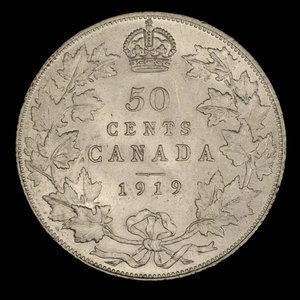 Canada, George V, 50 cents : 1919