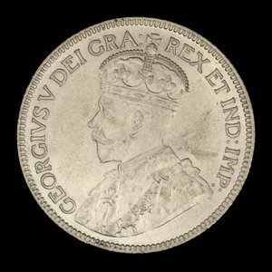 Canada, George V, 25 cents : 1916