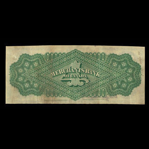 Canada, Merchants Bank of Canada (The), 4 dollars : June 2, 1873