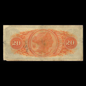 Canada, Bank of Toronto (The), 20 dollars : February 1, 1917