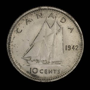 Canada, George VI, 10 cents : 1942