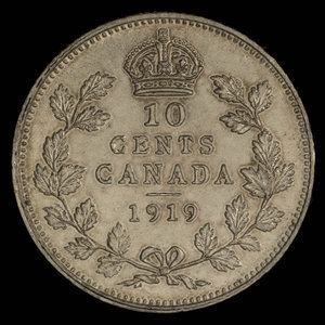 Canada, George V, 10 cents : 1919