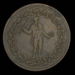 Canada, unknown, 1/2 penny : 1830