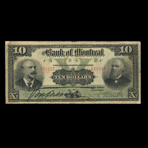 Canada, Bank of Montreal, 10 dollars : January 2, 1904