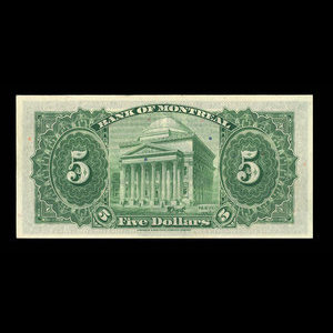 Canada, Bank of Montreal, 5 dollars : January 3, 1938