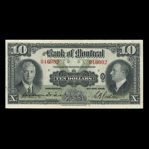 Canada, Bank of Montreal, 10 dollars : January 2, 1935