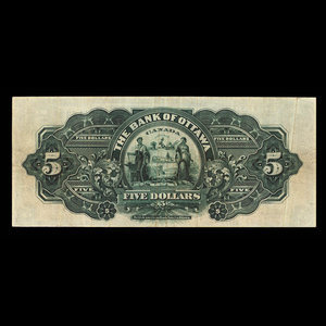 Canada, Bank of Ottawa (The), 5 dollars : January 2, 1903