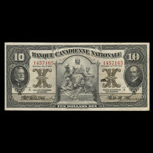 Canada, Banque Canadienne Nationale, 10 dollars : February 1, 1925