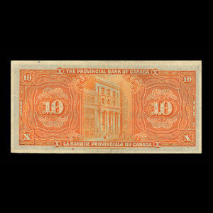 Canada, Provincial Bank of Canada, 10 dollars : September 1, 1936